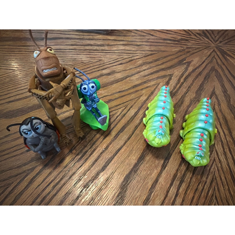Disney Pixar A Bug's Life Action Figure Lot Heimlich Flik Hopper Francis 5pc